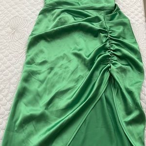 Forever 21 silk green cowl neck dress